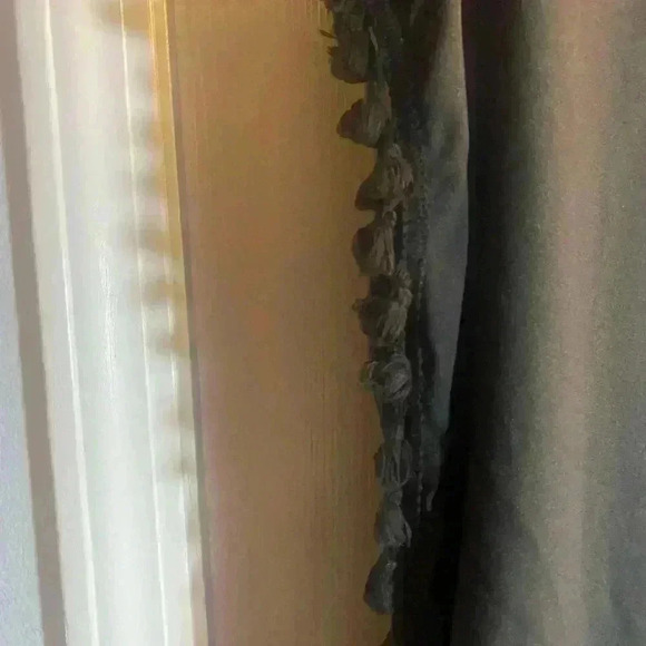 YINCRA black sheer swimsuit coverup with back fringe around it NWOT Size A (S/M) - Picture 2 of 6